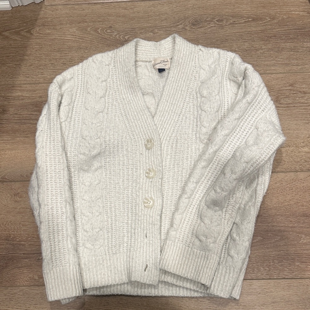 Universal Thread Cream Cable Knit Cardigan